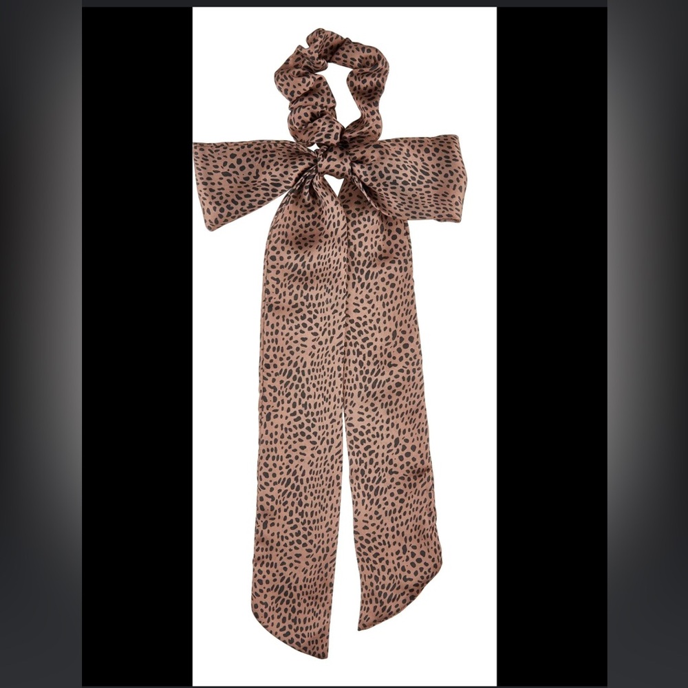 Kristin Ess Scrunchie + Scarf Cheetah Print Set